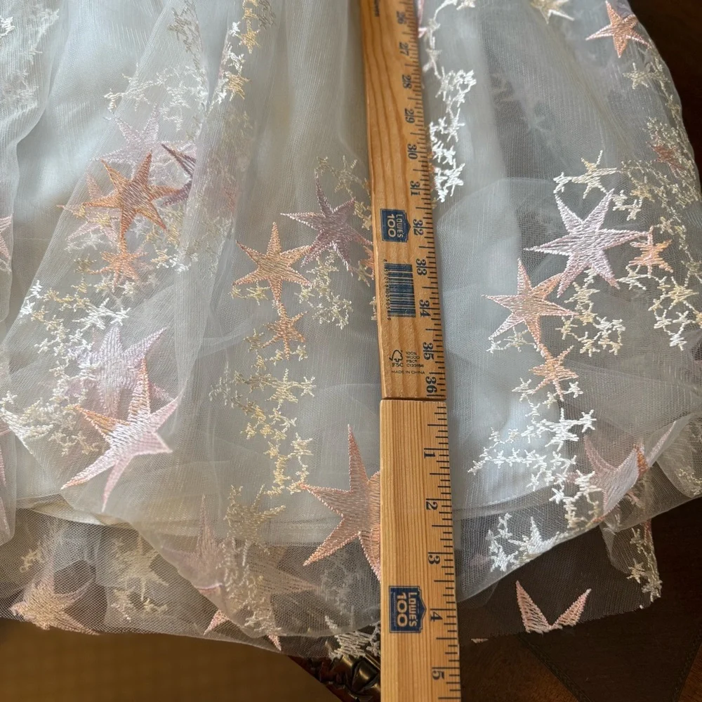 Sparkle Princess Tulle Dress w/ Stars Sz 140 (Fits 8-10 year old) Party Dress